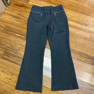 DKNY Womens Gray Flare Pants Zipper‎ Pockets Stretch Size 10 Workwear Career